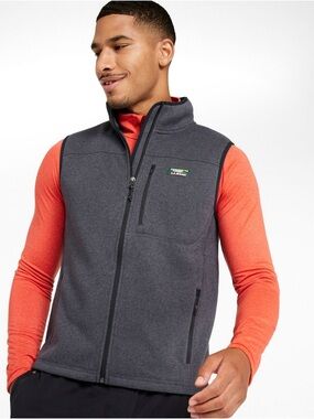 LL Bean Beans Sweater Fleece Vest Men’s XL REG Slightly Fitted Charcoal Gray